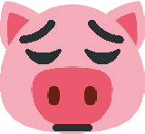 Pig looking defeated