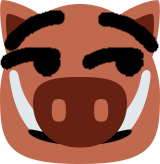 Hog smirking