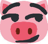 Pig smirking