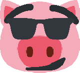 Pig wearing sunglasses